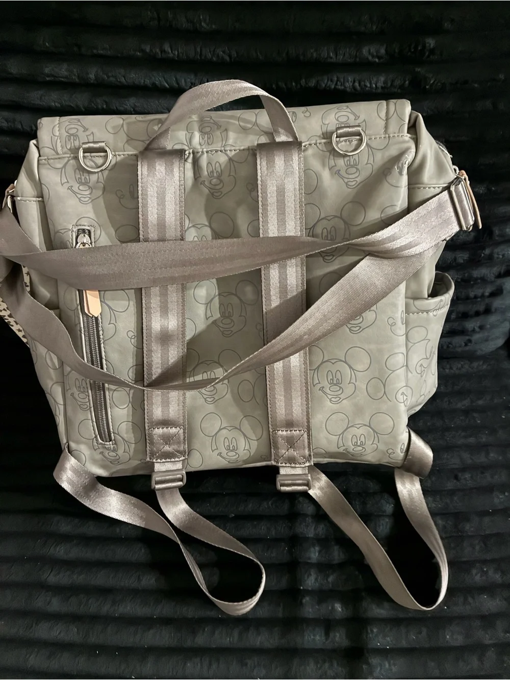 Petunia Pickle Bottom Gray Mickey Outline Backpack